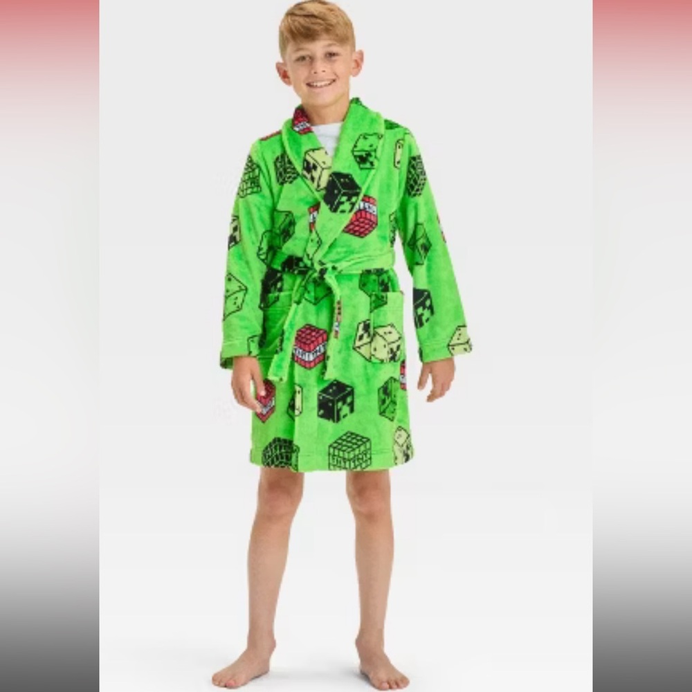 Boys' Minecraft Robe - Green